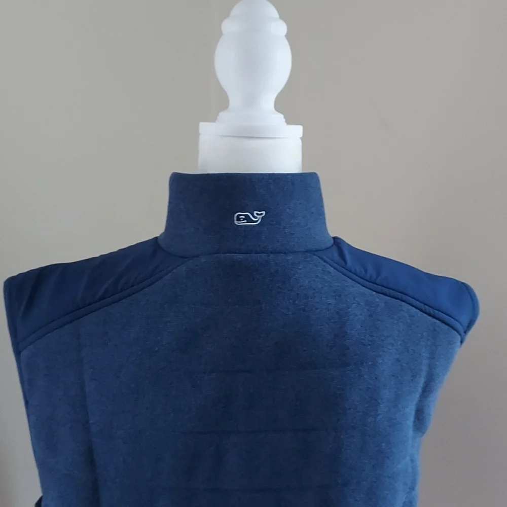 NWT Vineyard Vines Mens Perfect Sweater‎ Fleece Vest Deep Blue Size SM